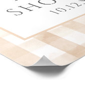 Kleine, neutrale Babydusche Begrüßungszeichen Poster (Ecke)