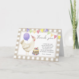 Kleine Niedliche Geburtstagsparty für die Kinder d Dankeskarte