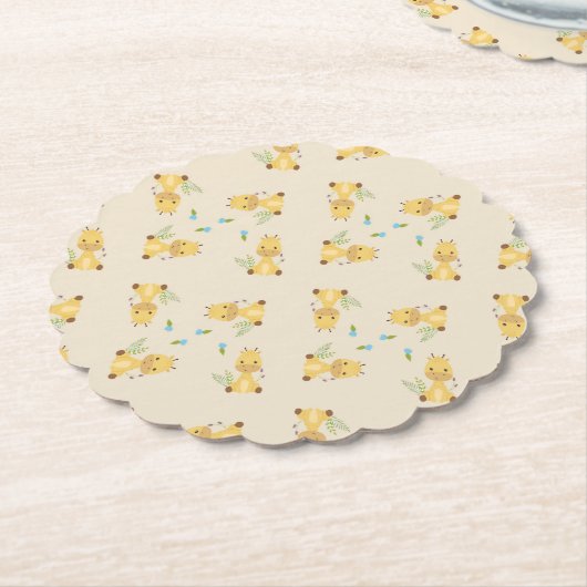 Kleine niedliche Giraffe Untersetzer (angewinkelt)