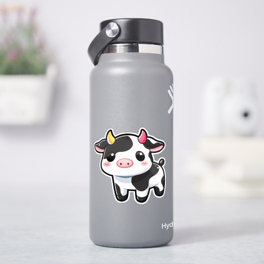 Kleine Niedliche Kuh Aufkleber (HydroFlask)