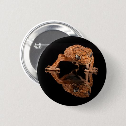 Kleine Niedliche Lizard Reptil mit Reflektion Button (Vorne & Hinten)