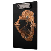 Kleine Niedliche Lizard Reptil mit Reflektion Klemmbrett (Links)