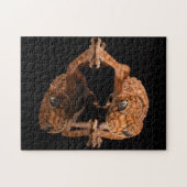 Kleine Niedliche Lizard Reptil mit Reflektion Puzzle (Horizontal)