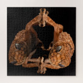 Kleine Niedliche Lizard Reptil mit Reflektion Puzzle (Horizontal)