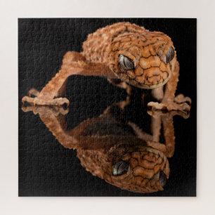 Kleine Niedliche Lizard Reptil mit Reflektion Puzzle