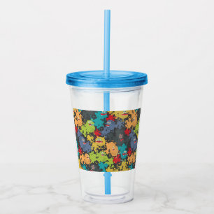 Kleine niedliche lustige Monster Acryltrinkbecher