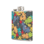 Kleine niedliche lustige Monster Flachmann (Links)