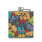 Kleine niedliche lustige Monster Flachmann (Rückseite)