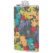 Kleine niedliche lustige Monster Flachmann (Links)