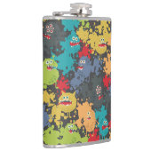 Kleine niedliche lustige Monster Flachmann (Rechts)