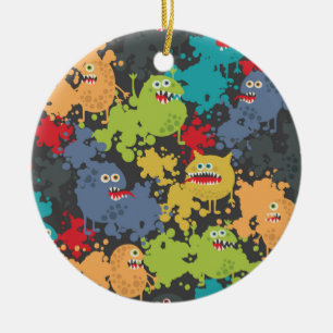Kleine niedliche lustige Monster Keramik Ornament