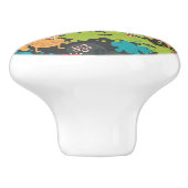 Kleine niedliche lustige Monster Keramikknauf (Seitenansicht)