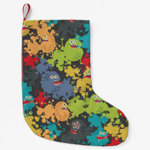 Kleine niedliche lustige Monster Kleiner Weihnachtsstrumpf
