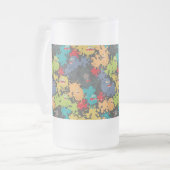 Kleine niedliche lustige Monster Mattglas Bierglas (Vorderseite Links)