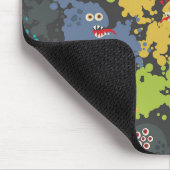 Kleine niedliche lustige Monster Mousepad (Ecke)