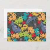 Kleine niedliche lustige Monster Postkarte (Vorne/Hinten)