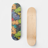Kleine niedliche lustige Monster Skateboard (Vorderseite)
