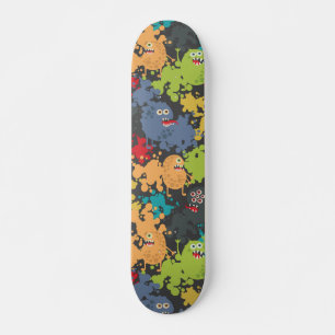 Kleine niedliche lustige Monster Skateboard