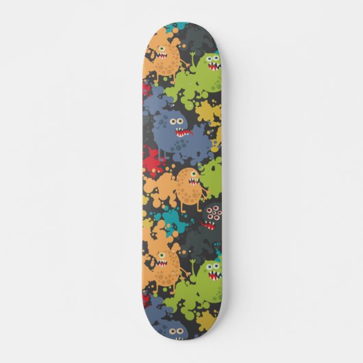 Kleine niedliche lustige Monster Skateboard (Vorne)