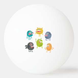 Kleine niedliche lustige Monster Tischtennisball