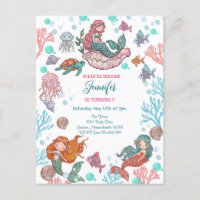 Kleine Niedliche Mermaids zum Geburtstag