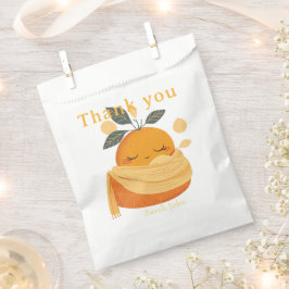 Kleine niedliche orange Babydusche Geschenktütchen