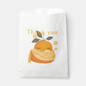 Kleine niedliche orange Babydusche Geschenktütchen (Vorderseite)
