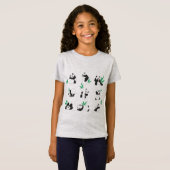 Kleine niedliche Pandas-Illustration T-Shirt (Vorne ganz)