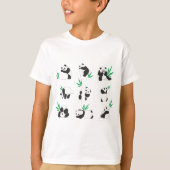 Kleine niedliche Pandas T-Shirt (Vorderseite)