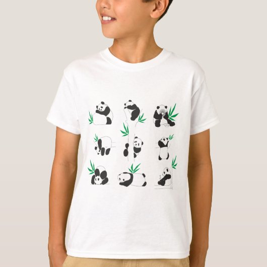 Kleine niedliche Pandas T-Shirt (Vorderseite)