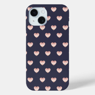 Kleine Niedliche Rose Gold Pink Shiny Hearts Muste Case-Mate iPhone Hülle