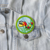 Kleine niedliche Schlange - grüner Knopf Button (Beispiel)