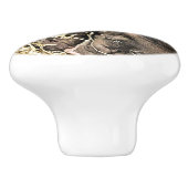 KLEINE NIEDLICHE SCHWEINE KERAMIKKNAUF (Seitenansicht)