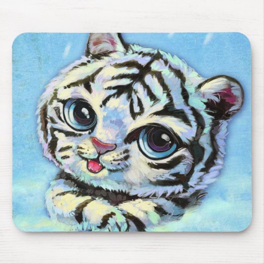 Kleine niedliche Tigerkatze Mousepad (Vorne)