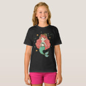 Kleine Niedliche Unterwasserfarbe Meerjungfrau T-Shirt (Vorne ganz)