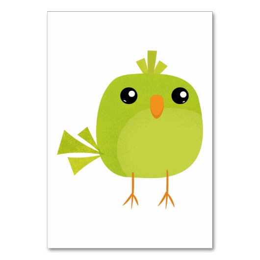 Kleine niedliche Vögel Tischnummer (Vorderseite)