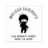 Kleine Ninja-Mädchen-Arch-Adresse Permastempel (Design)