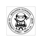 Kleine Ninja-Rücksendeadresse Gummistempel (Prägung)