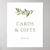 Kleine Olive Babyduschkarten und Geschenke Poster (Vorne)