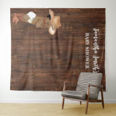 Kleine OM Baby Cowboy Western Babydusche Hintergru Wandteppich (Beispiel (Horizontal))