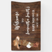 Kleine OM Baby Cowboy Western Begrüßungsdusche Banner (Vertikal)
