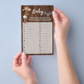 Kleine OM Cowboy Baby ABC Baby Shower Game Card Flyer (Handgriff)