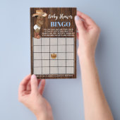Kleine OM Cowboy Blue Baby Shower Bingo Game Card Flyer (Handgriff)