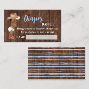 Kleine OM Cowboy Diaper Raffle Ticket Baby Dusche