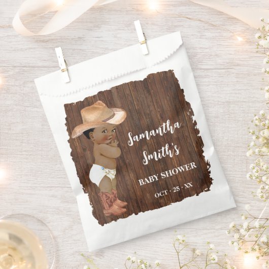 Kleine OM Cowboy Western Baby Dusche Beutel Geschenktütchen (Ausgeschnitten)
