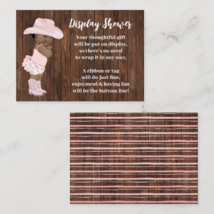 Kleine OM Cowgirl Keine Wrapping Baby Dusche Begleitkarte