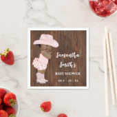 Kleine OM Cowgirl Western Baby Dusche Party Dekora Serviette (Beispiel)