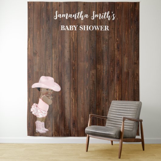 Kleine OM Cowgirl Western Babydusche Wandteppich (Beispiel)