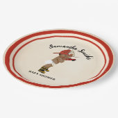 Kleine OM Firefighter Baby Duschpapier Teller (Schrägansicht)