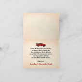 Kleine OM Firefighter Kinderdusche Danke Karte (Innenseite)